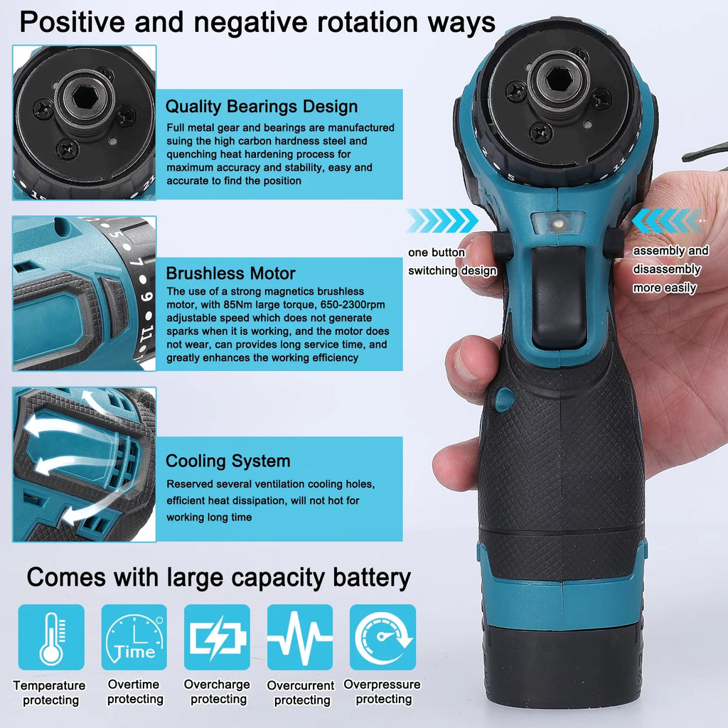 18V Brushless Motor Electric Screwdriver S458