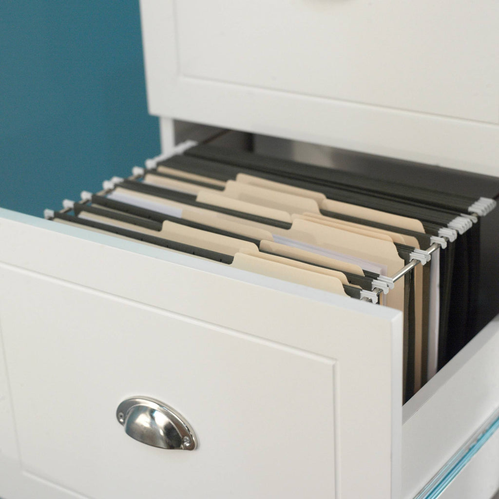 Antique White Two Drawer Filing Cabinet S111