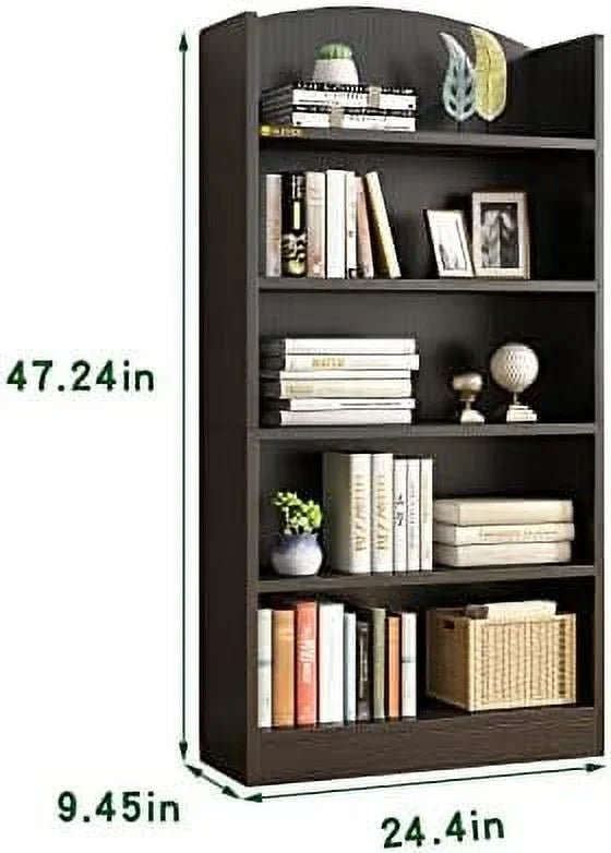 Wood 5 Tier Bookshelf B7048