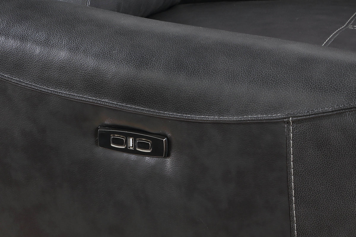 Charcoal Upholstered Loveseat Q9669