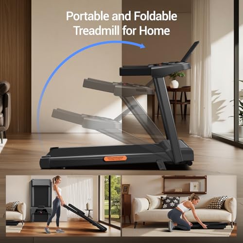 3-in-1 Foldable Treadmill with 14% Incline, 300 Lbs Weight Capacity U650