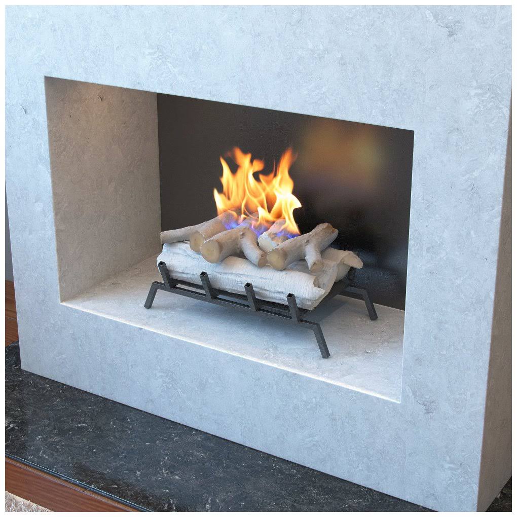 18 in. Birch Ethanol Fireplace Log Set with Burner Insert D1267