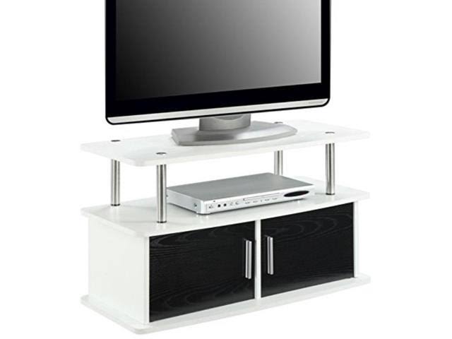 White 2 Door TV Stand with Cabinets E552743