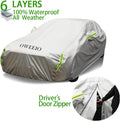 6 Layers Waterproof All Weather Car Cover with Zipper O663