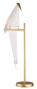 Gold Carbon Steel LED Bird Table Lamp E869