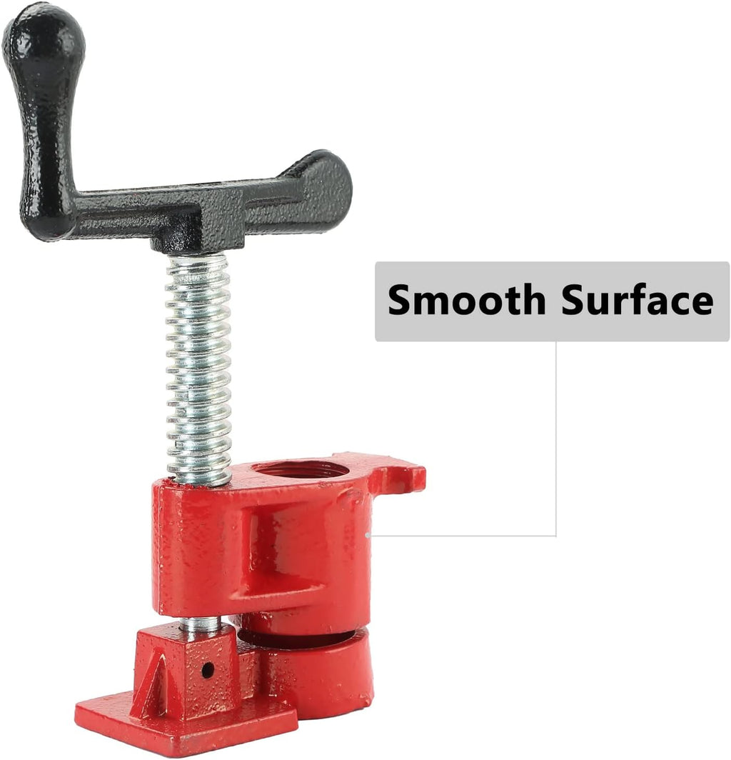 Wood Gluing Pipe Clamp Set Heavy Duty Cast Iron Quick Release 6 3/4 V7091