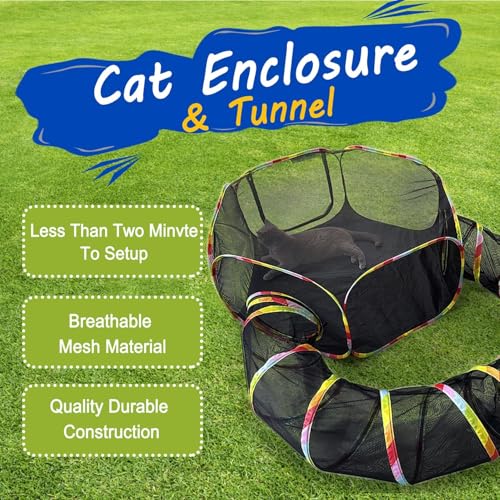 Outdoor Cat Enclosure with Storage Bag B7062