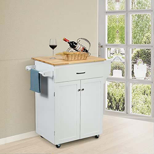 Kitchen Island Cart with Storage on Wheels F1845