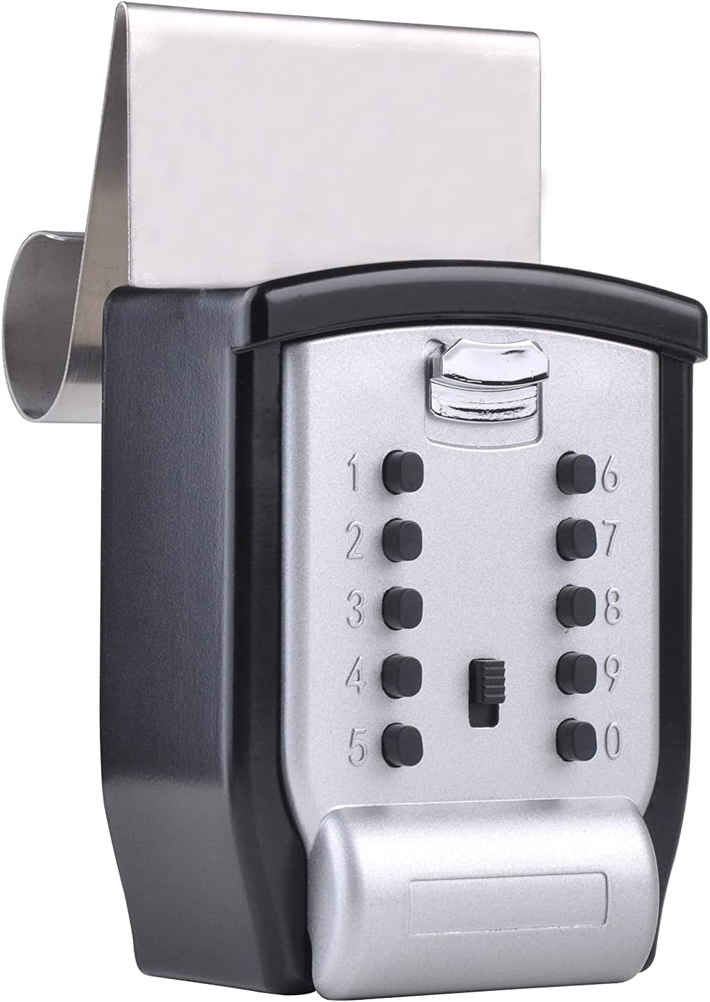 Car Window Lockbox with Protective Rubber Cover, Holds 1-5 Keys L376198