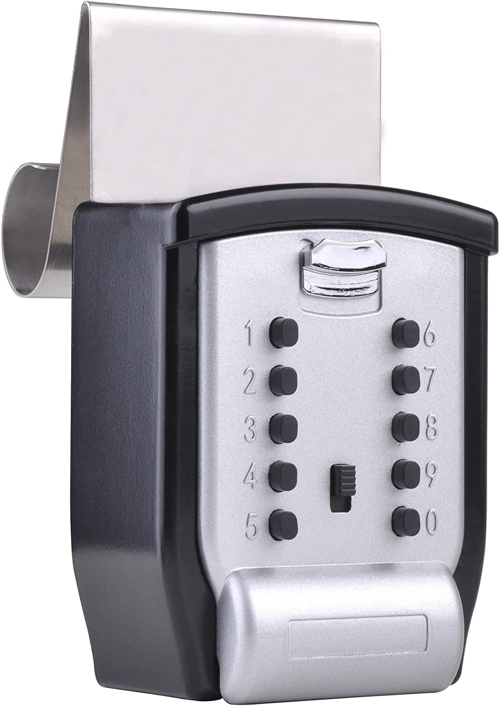 Car Window Lockbox with Protective Rubber Cover, Holds 1-5 Keys L376198