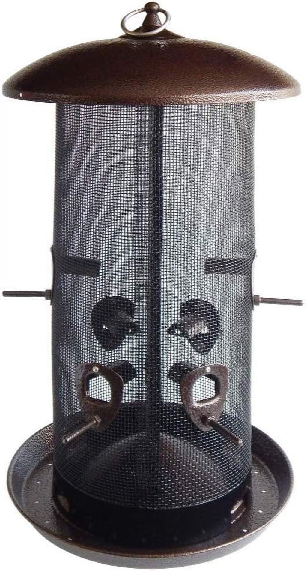Black Finish Bird Feeder with 2 Seed Compartments D677