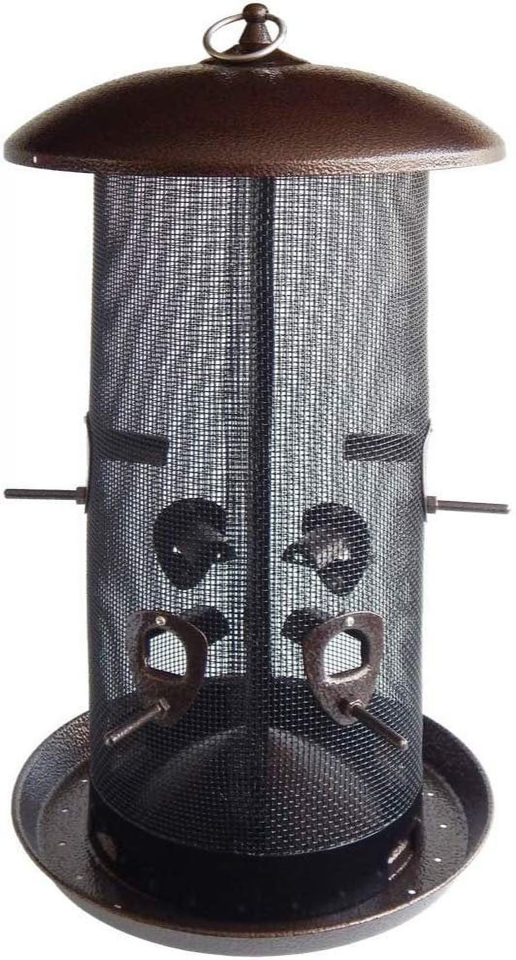 Black Finish Bird Feeder with 2 Seed Compartments D677
