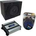 Kicker Bundle Car Sub Box Enclosure & Amp Y762