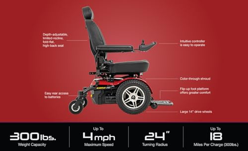 Electric Power Wheelchair with 20" x 18" Seat F37875