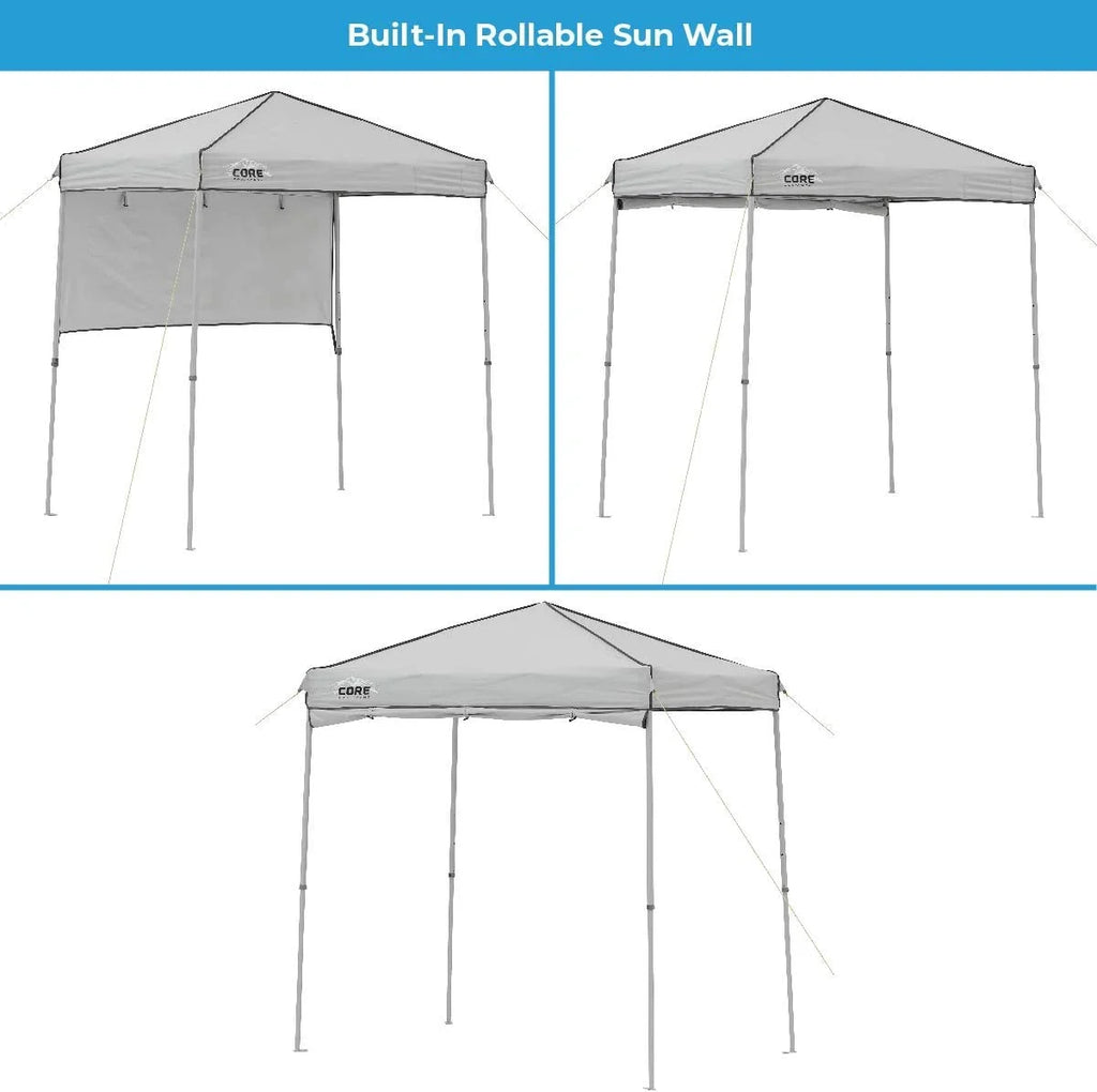Gray 8 ft x 8 ft Canopy Tent with Carry Bag D669387