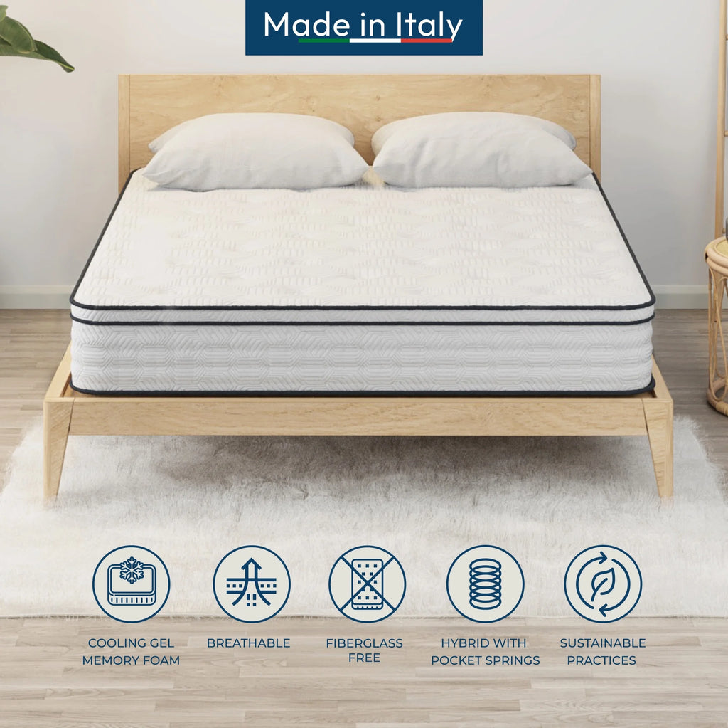 12 Full Hybrid Pocket Spring Comfort Foam Medium Mattress N171126