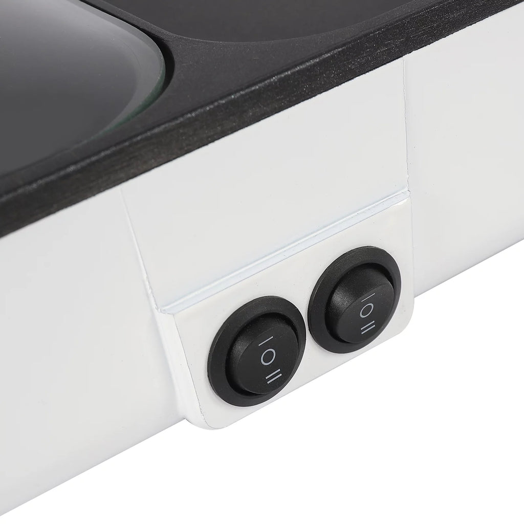 White 2 in 1 Electric Hot Pot and Grill O871