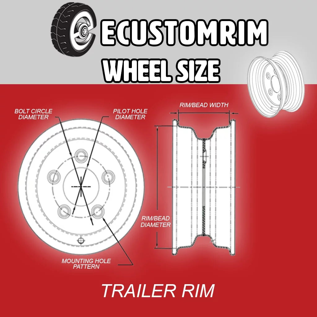 15 in. White Spoke Trailer Wheel Rim F641478