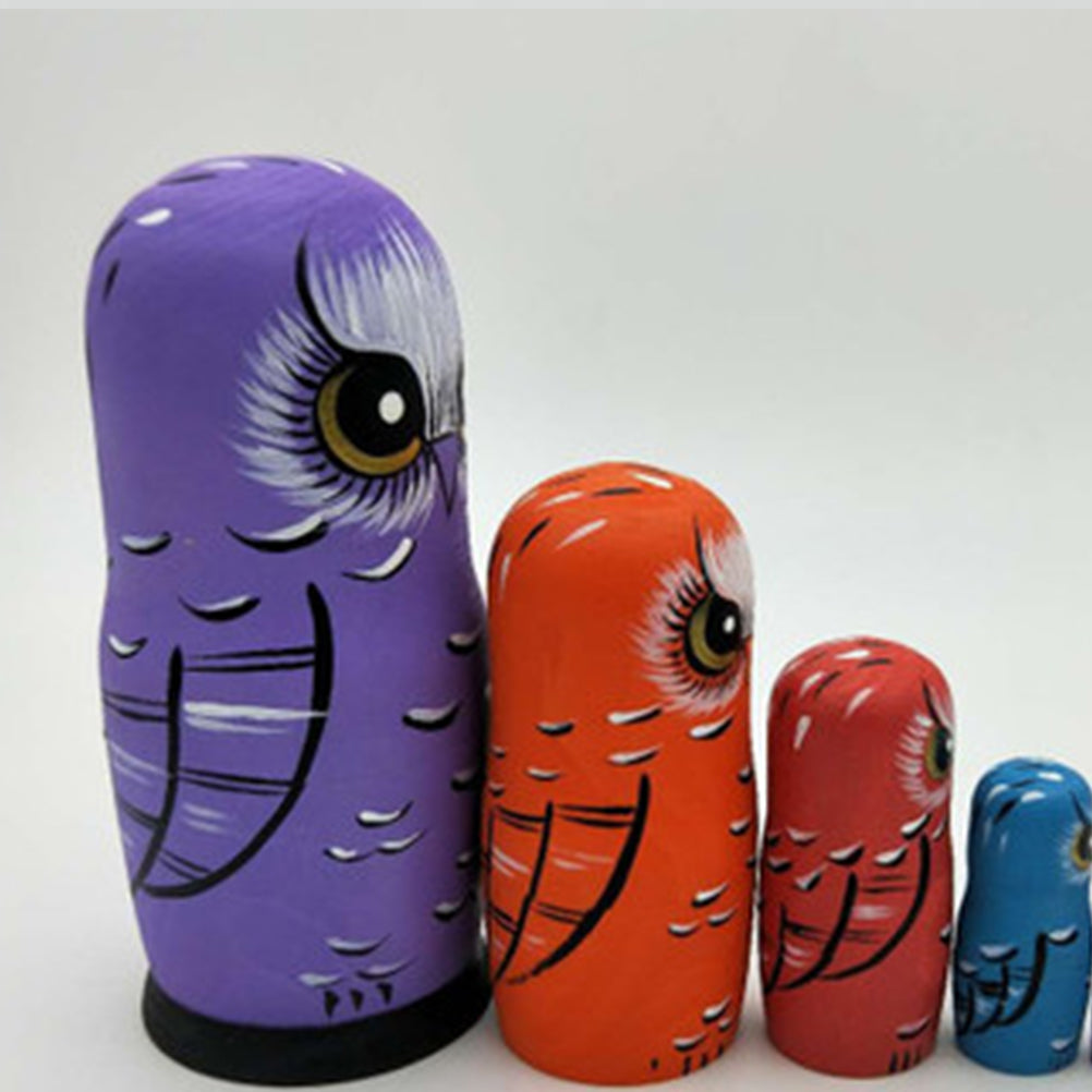 Bamboo Wooden Owl Home Decoration Toy J161