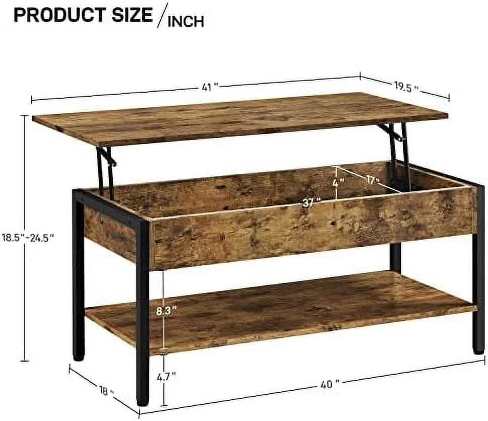 Lift Top Coffee Table with Hidden Compartment M4047
