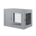 Wooden Dog Crate End Table with Cushion E860