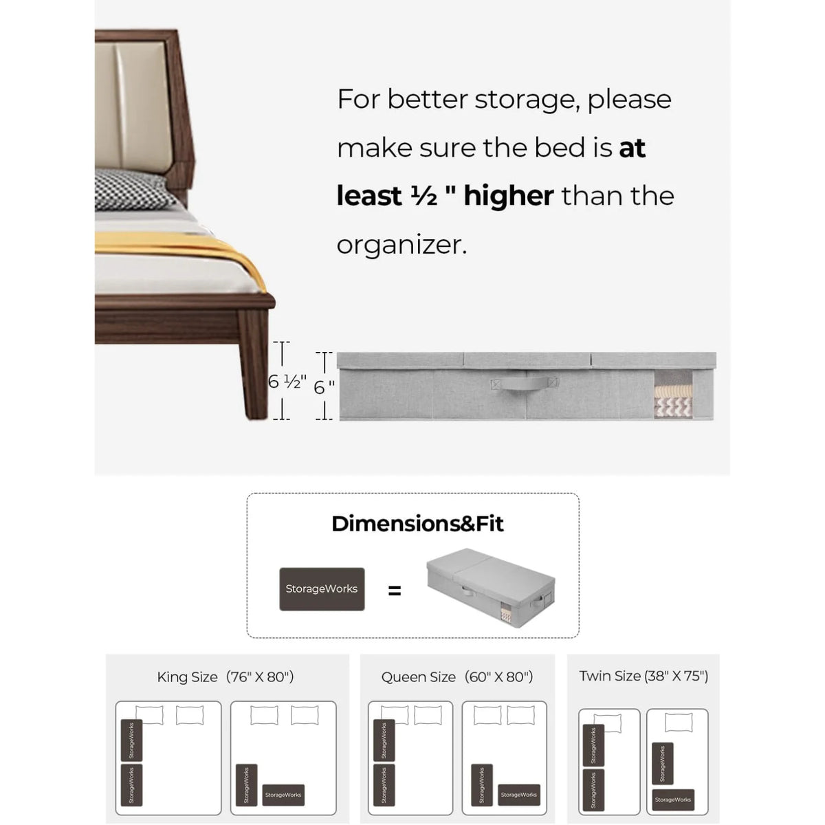 2-Pack Under Bed Storage Bins with Lids U187362