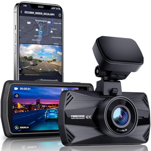 Dual Dash Cam 5G WiFi GPS, 4K+HDR 1080P Front and Rear, 3.3" Screen, Night Vision, Parking Mode, G-Sensor, Support 512GB Max F385984