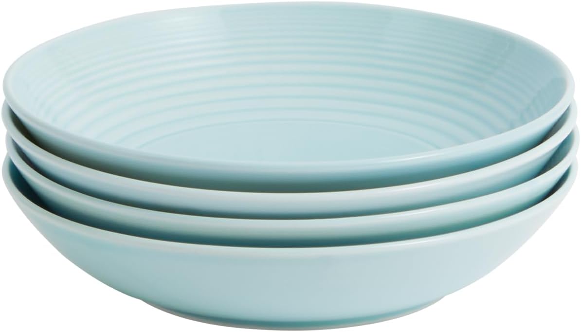 Set of 4 Blue Pasta Bowl, 9.5" D7725