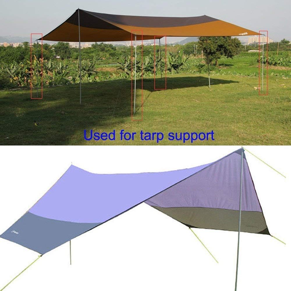 Adjustable 4 Section Steel Tent Tarp Poles T2191