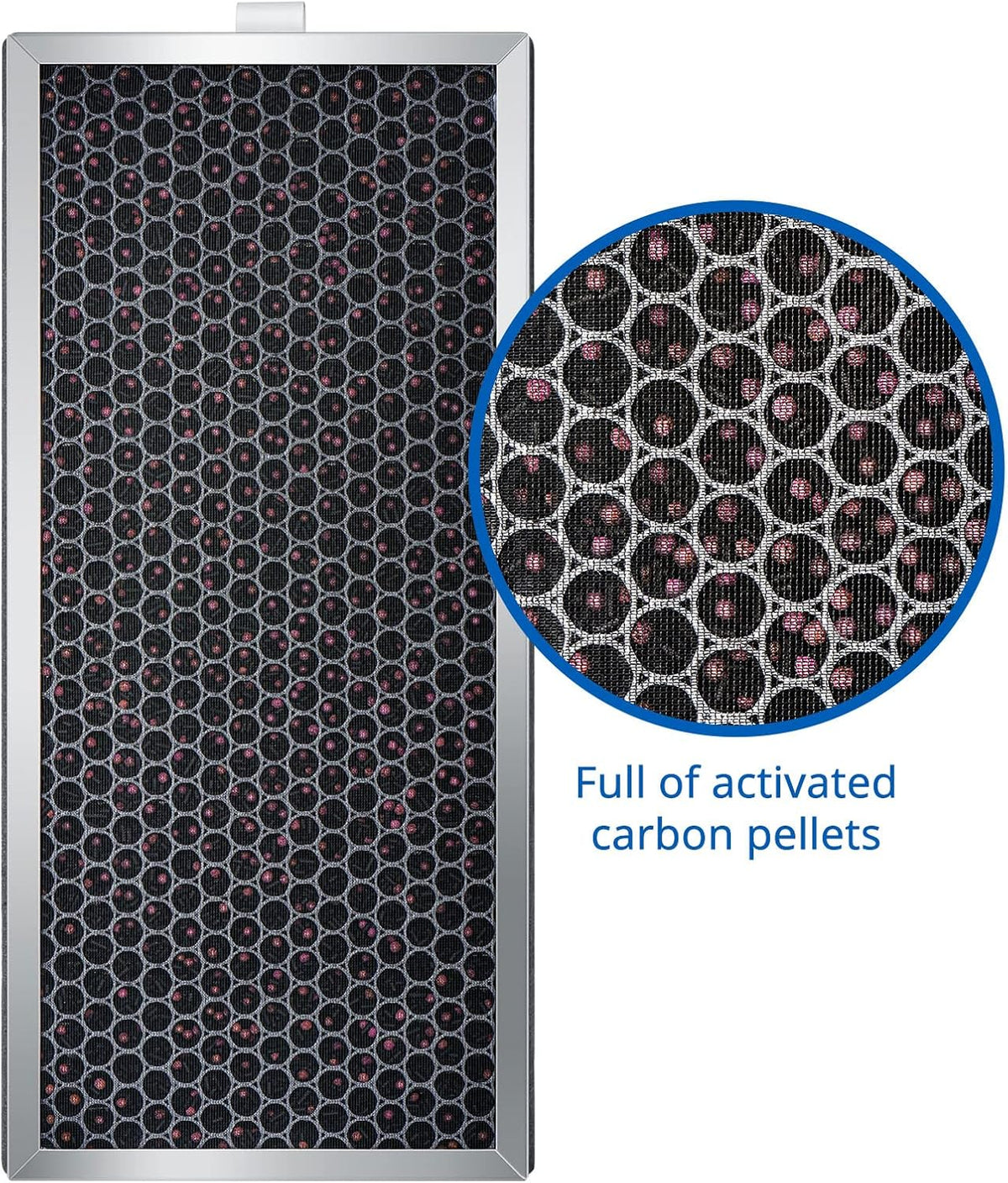 2 Pack H13 True HEPA Replacement Filter with Activated Carbon Filter H11387
