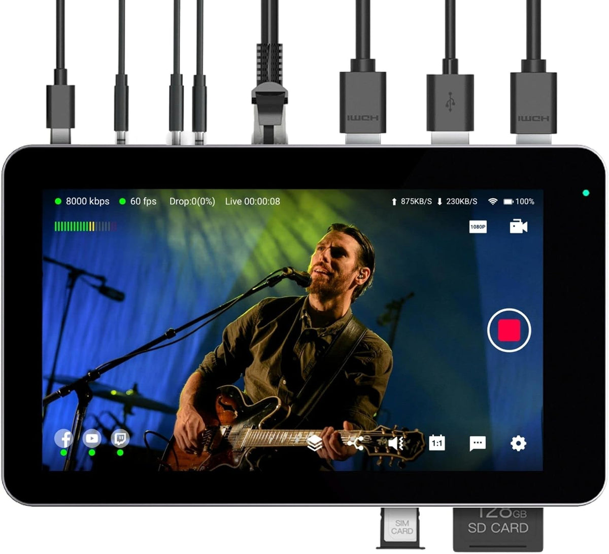 Ultra-Portable All-in-One Live Streaming Encoder & Monitor Y494510