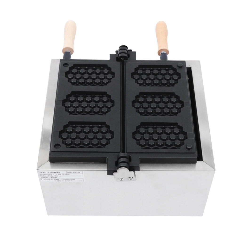 3 Slice Stainless Steel Non-stick Double Head Waffle Maker O598875