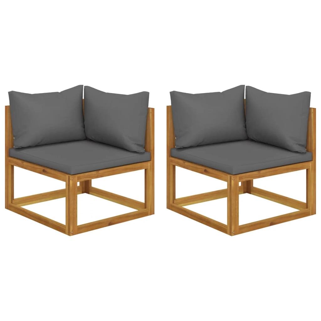 2 Piece Acacia Wood Sectional Corner Sofa Set K910