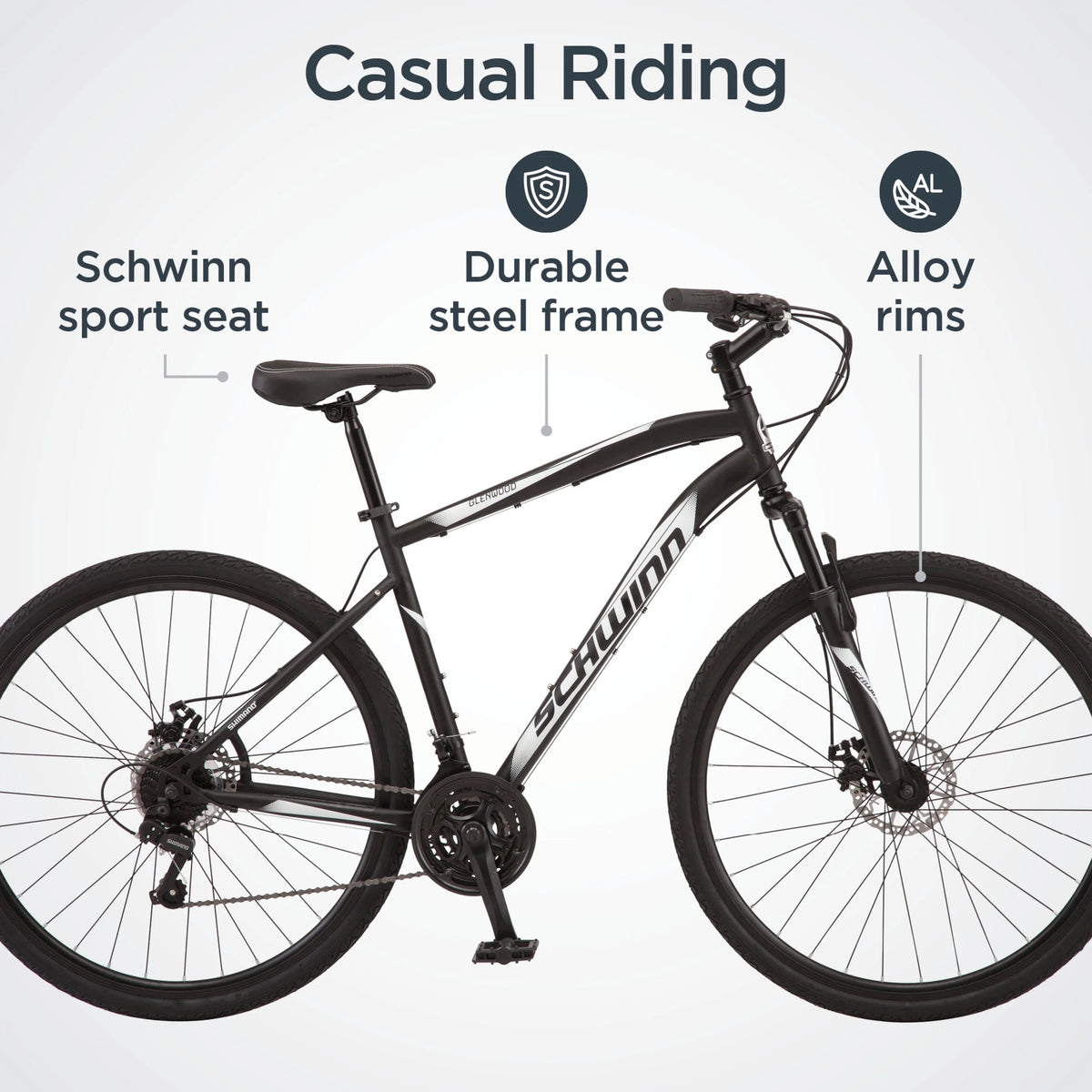 700c 21 Speeds Black Hybrid Bike Z88150