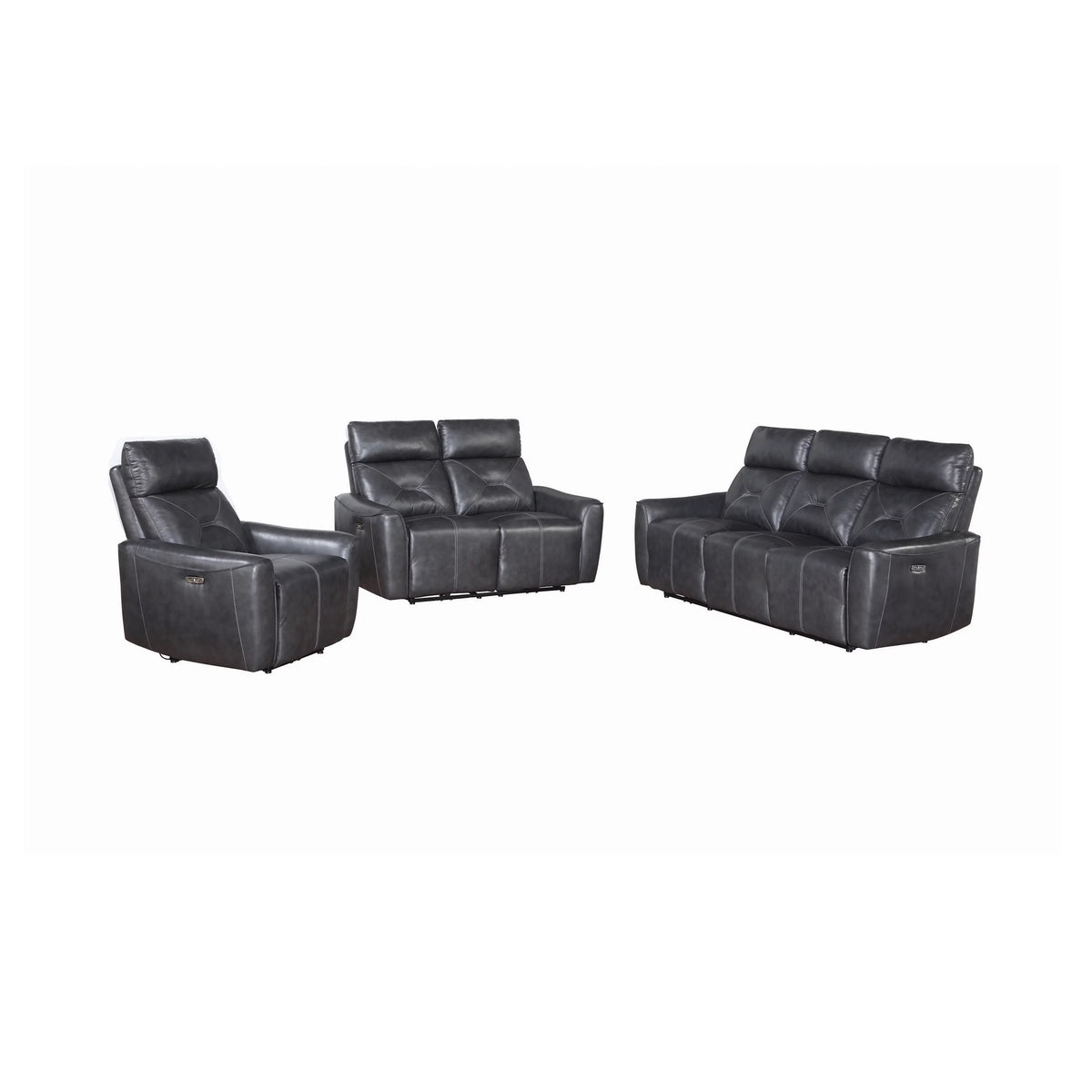 Charcoal Upholstered Loveseat Q9669