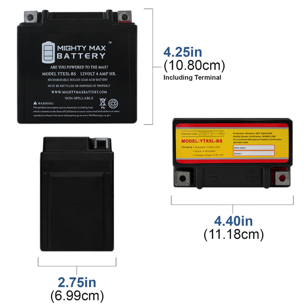 Motorcycle Battery - 4 Pack G13770