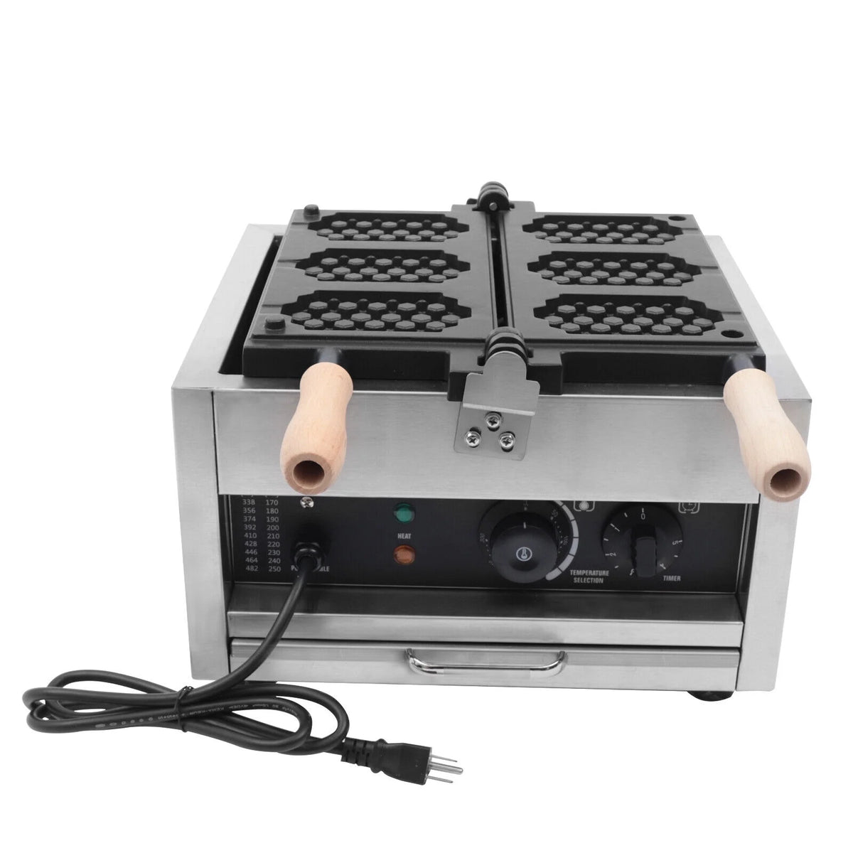 3 Slice Stainless Steel Non-stick Double Head Waffle Maker O598875