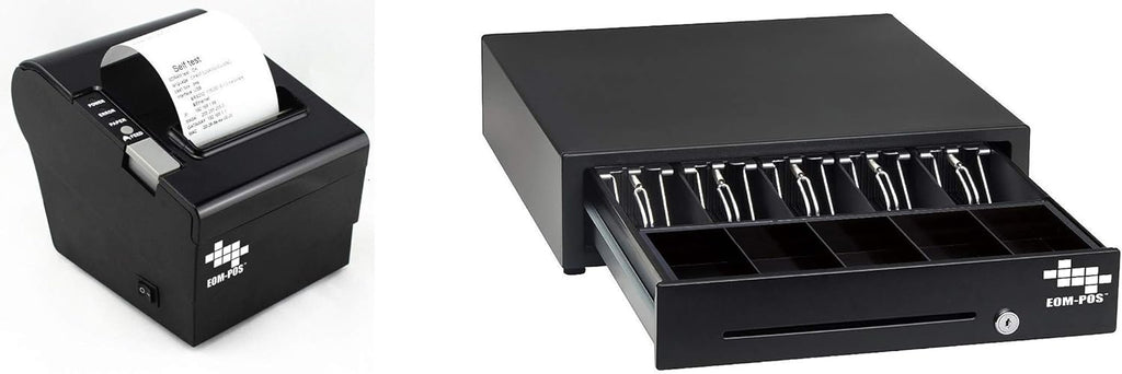 Heavy Duty Cash Register Drawer with Thermal Receipt Printer and Barcode Scanner U8466