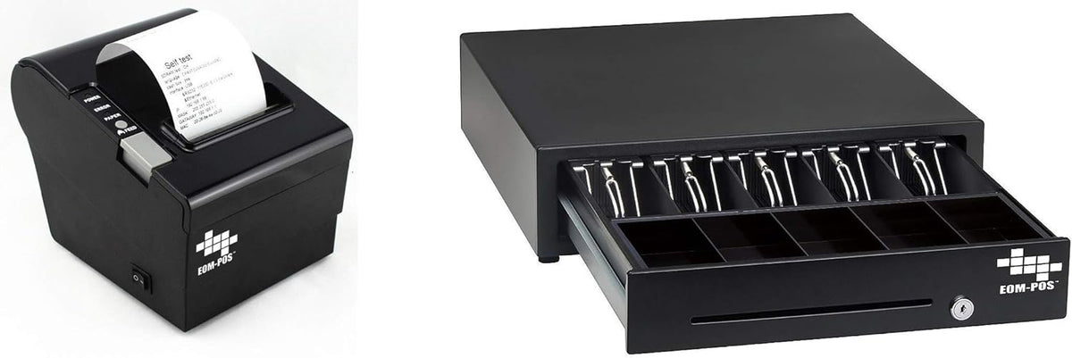 Heavy Duty Cash Register Drawer with Thermal Receipt Printer and Barcode Scanner U8466