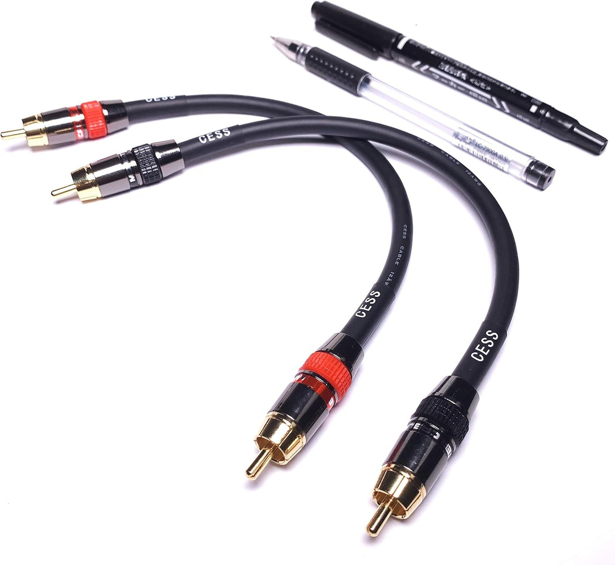 Low Noise 12 Gauge RCA Audio Patch Cable (1 Foot) Y575542