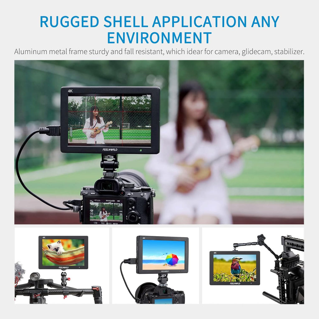 7 Inch 4K HDMI Field Monitor with Waveform Histogram Peaking Focus False Colors U971