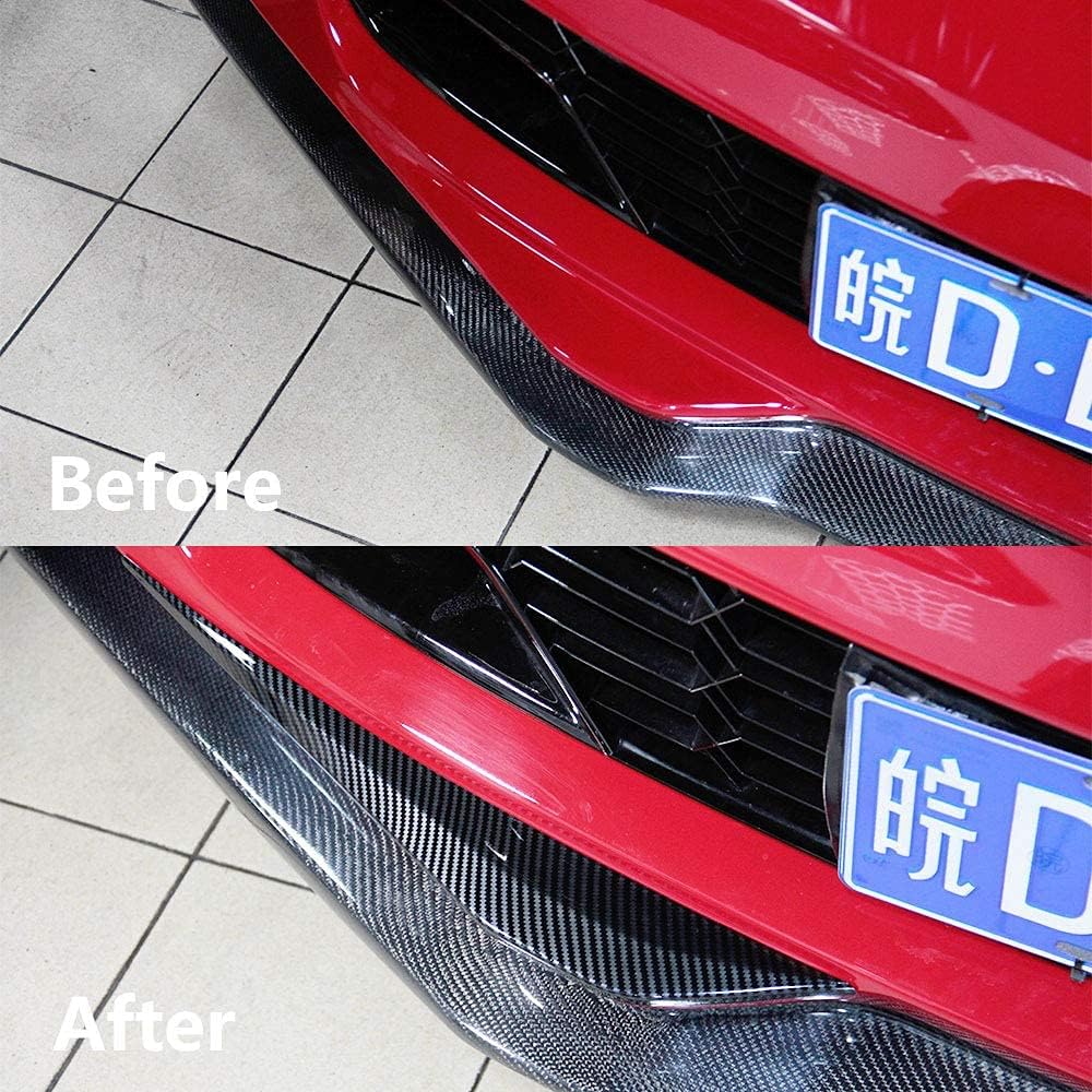 Carbon Fiber Look Cover Trims Front Bumper Bottom Corner for 2014 2015 2016 2017 2018 Chevrolet Corvette C7 J167