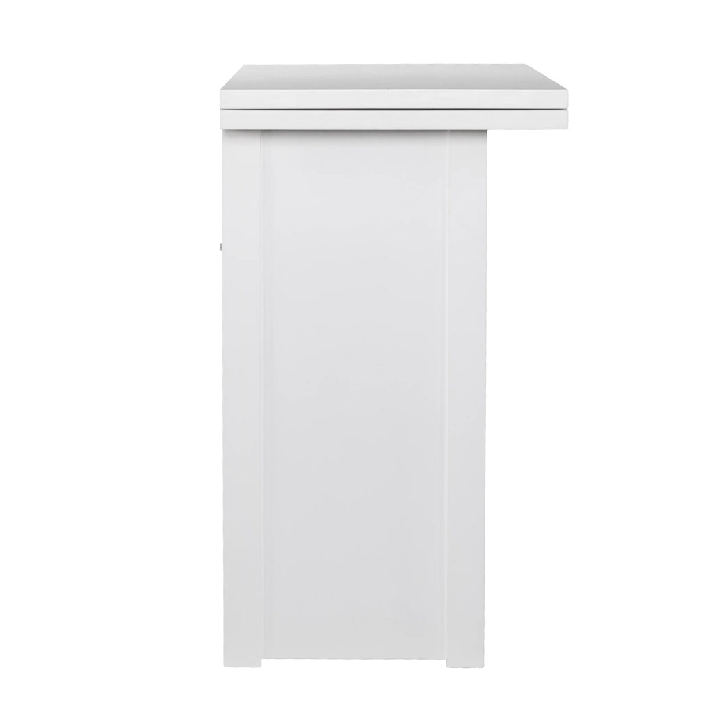 White Wood Console Table to Dining Table J772718