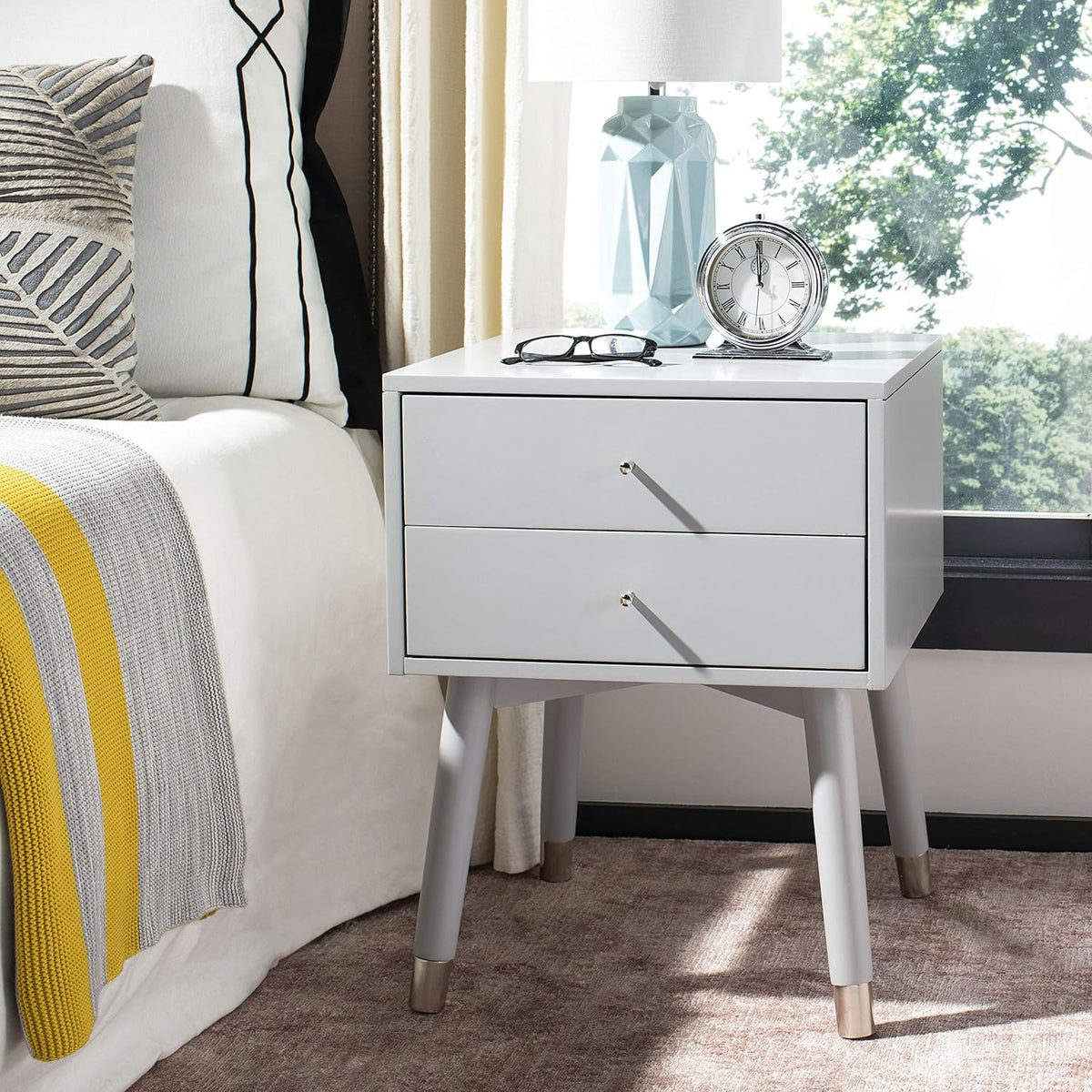 Navy Blue Nightstand W4897