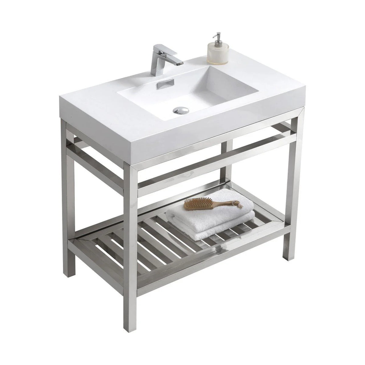 36 in. Stainless Steel Console with Acrylic Sink K798