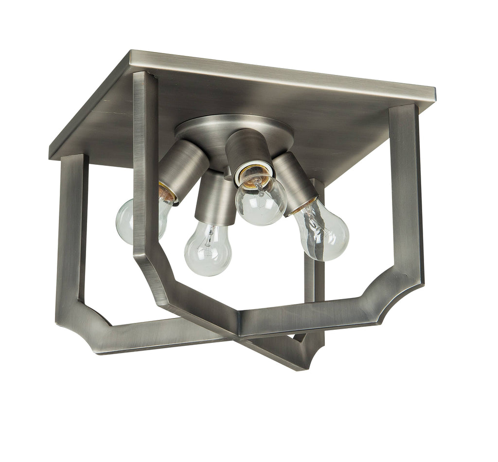 Antique Nickel 4 Light Flush Mount G2104