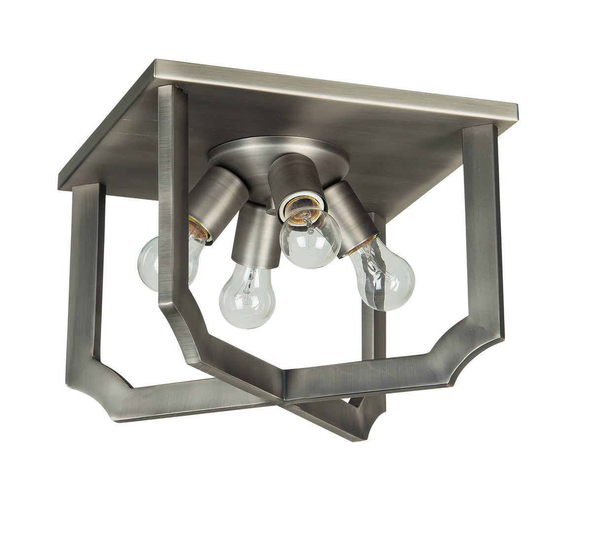 Antique Nickel 4 Light Flush Mount G2104