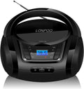 Black Pack of 2 Portable CD Player Boombox with FM Radio, Bluetooth, Stereo Sound Speaker Q71152