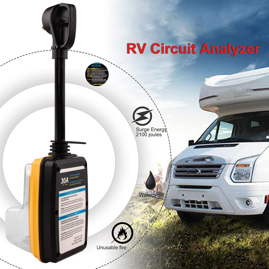 30 Amp Surge Protector for RV with Waterproof Cover and LED Indicator A93806