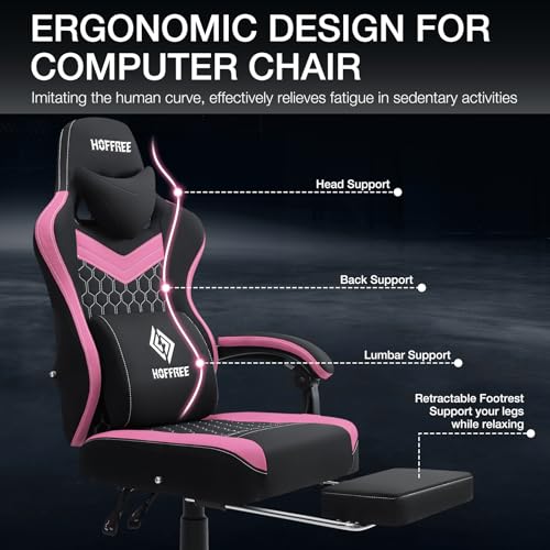Fabric Gaming Chair with Footrest and Lumbar Support Green and White H495384